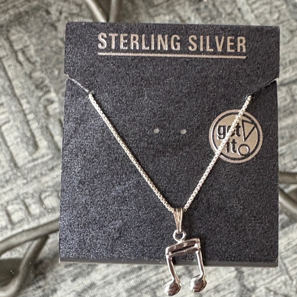 Sterling Silver Music Note Necklace